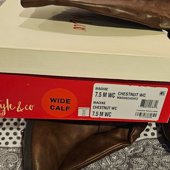 Ladies Madixe Tall Brown Boots - 7.5 Wide Calf - Picture 11 of 11